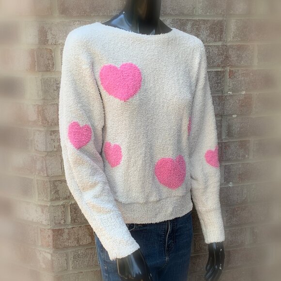 Jessica Simpson Fuzzy Dolman Sleeve Sweater Sz S - Picture 2 of 14